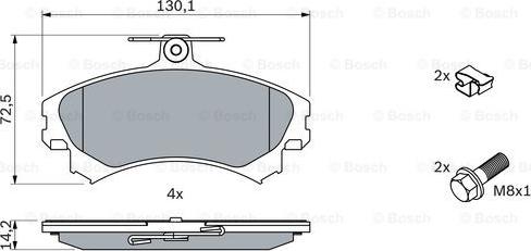 BOSCH 0 986 424 371 - Bromsbeläggssats, skivbroms xdelar.se