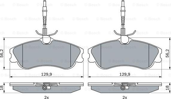 BOSCH 0 986 424 223 - Bromsbeläggssats, skivbroms xdelar.se