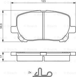 BOSCH 0 986 424 761 - Bromsbeläggssats, skivbroms xdelar.se