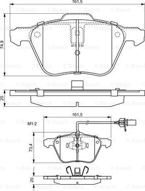 BOSCH 0 986 424 777 - Bromsbeläggssats, skivbroms xdelar.se