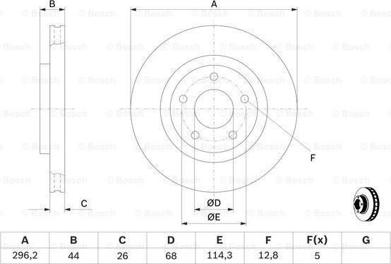 BOSCH 0 986 479 C04 - Bromsskiva xdelar.se