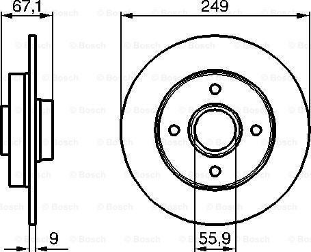 BOSCH 0 986 479 219 - Bromsskiva xdelar.se