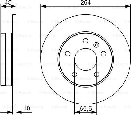 BOSCH 0 986 479 C66 - Bromsskiva xdelar.se