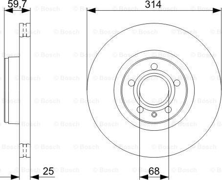 BOSCH 0 986 479 C70 - Bromsskiva xdelar.se