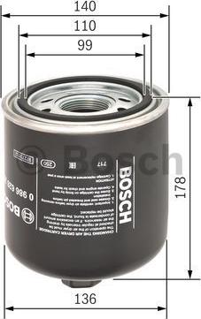 BOSCH 0 986 628 252 - Lufttorkarpatron, kompressorsystem xdelar.se