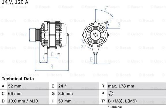 BOSCH 0 986 049 061 - Generator xdelar.se