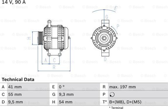 BOSCH 0 986 048 771 - Generator xdelar.se