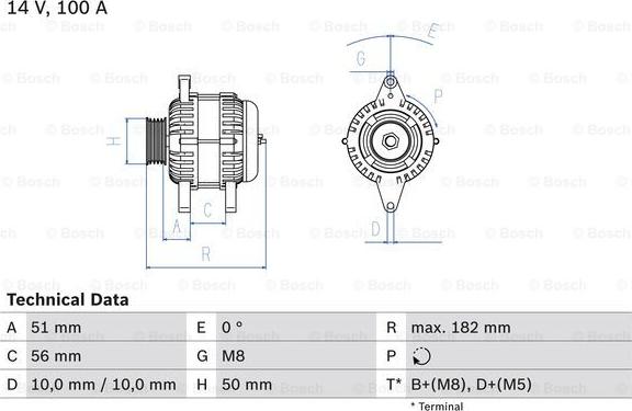 BOSCH 0 986 043 680 - Generator xdelar.se