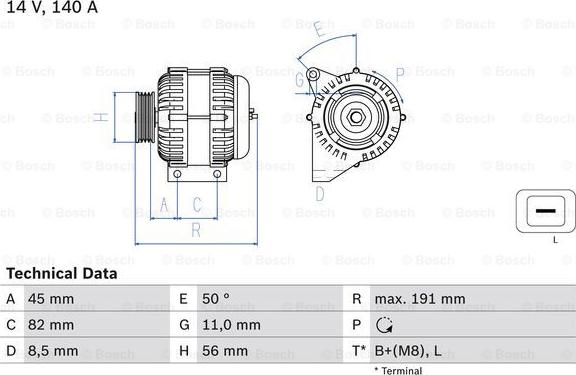 BOSCH 0 986 042 840 - Generator xdelar.se