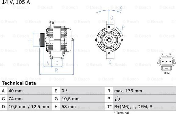 BOSCH 0 986 042 790 - Generator xdelar.se