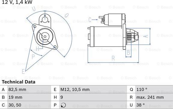 BOSCH 0 986 016 890 - Startmotor xdelar.se