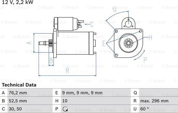 BOSCH 0 986 016 340 - Startmotor xdelar.se