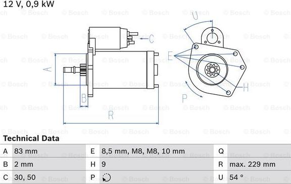 BOSCH 0 986 016 790 - Startmotor xdelar.se