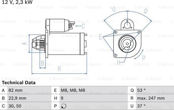 BOSCH 0 986 018 960 - Startmotor xdelar.se