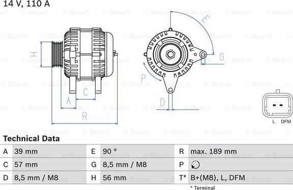 BOSCH 0 986 083 440 - Generator xdelar.se