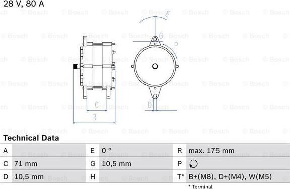 BOSCH 0 986 039 340 - Generator xdelar.se