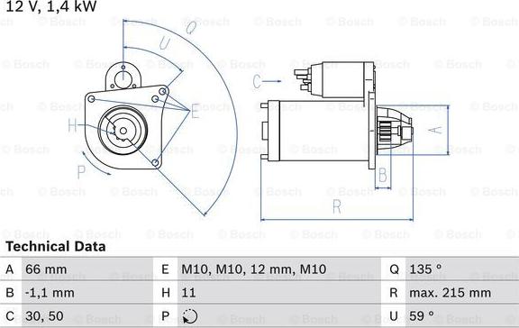 BOSCH 0 986 024 130 - Startmotor xdelar.se