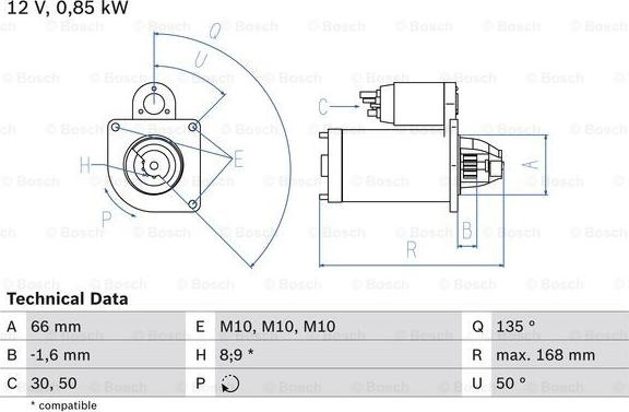 BOSCH 0 986 021 051 - Startmotor xdelar.se