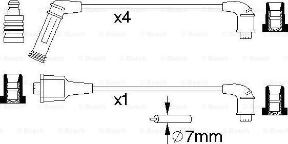 BOSCH 0 986 356 990 - Tändkabelsats xdelar.se