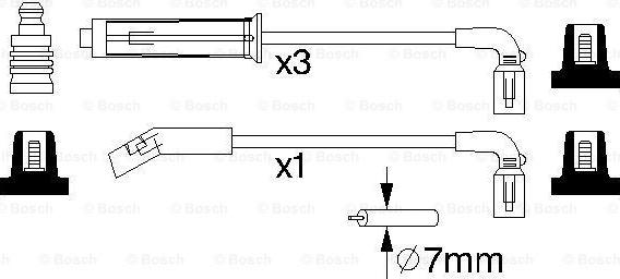 BOSCH 0 986 356 980 - Tändkabelsats xdelar.se