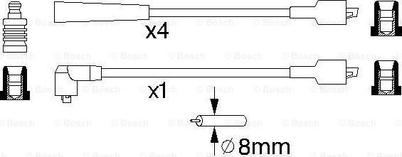 BOSCH 0 986 356 868 - Tändkabelsats xdelar.se