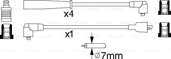 BOSCH 0 986 356 807 - Tändkabelsats xdelar.se