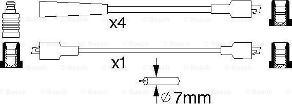 BOSCH 0 986 356 741 - Tändkabelsats xdelar.se