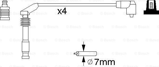 BOSCH 0 986 357 126 - Tändkabelsats xdelar.se