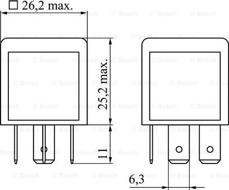 BOSCH 0 986 332 030 - Relä, huvudström xdelar.se