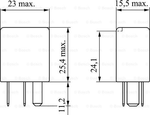 BOSCH 0 986 332 021 - Relä, huvudström xdelar.se