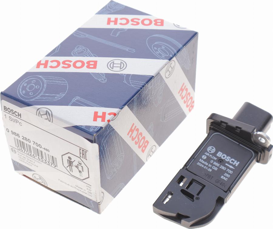 BOSCH 0 986 280 700 - Luftmassesensor xdelar.se