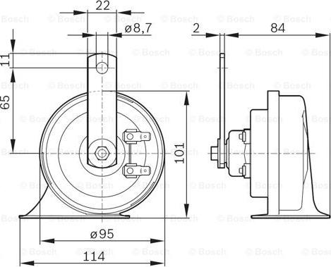 BOSCH 0 986 AH0 502 - Signalhorn xdelar.se