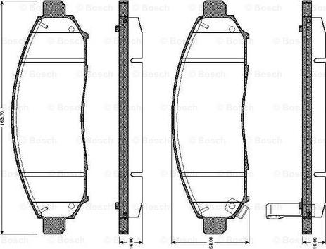 BOSCH 0 986 TB3 054 - Bromsbeläggssats, skivbroms xdelar.se