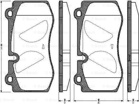 BOSCH 0 986 TB3 050 - Bromsbeläggssats, skivbroms xdelar.se