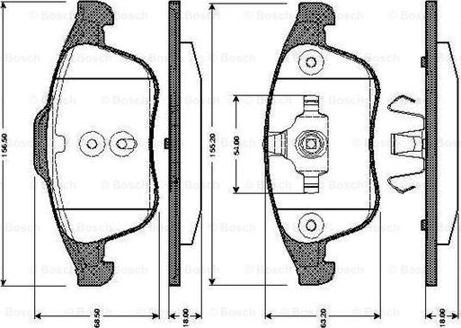 BOSCH 0 986 TB3 065 - Bromsbeläggssats, skivbroms xdelar.se