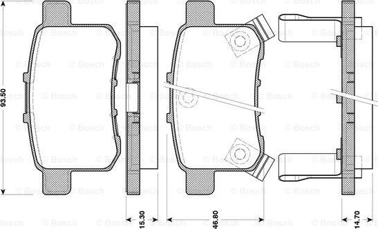 BOSCH 0 986 TB3 085 - Bromsbeläggssats, skivbroms xdelar.se