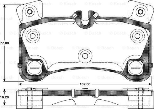 BOSCH 0 986 TB3 088 - Bromsbeläggssats, skivbroms xdelar.se