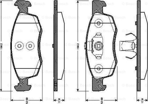 BOSCH 0 986 TB3 038 - Bromsbeläggssats, skivbroms xdelar.se