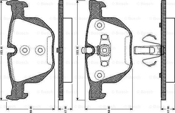 BOSCH 0 986 TB3 024 - Bromsbeläggssats, skivbroms xdelar.se