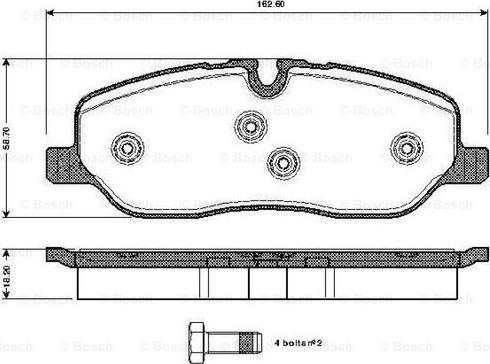 BOSCH 0 986 TB3 022 - Bromsbeläggssats, skivbroms xdelar.se