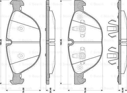 BOSCH 0 986 TB3 077 - Bromsbeläggssats, skivbroms xdelar.se