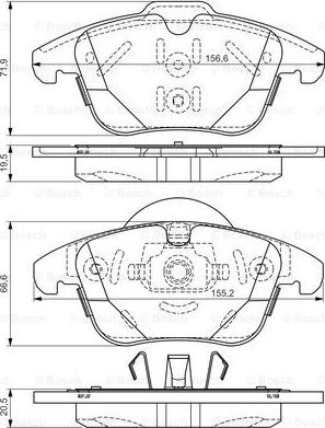 BOSCH 0 986 TB3 192 - Bromsbeläggssats, skivbroms xdelar.se