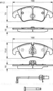 BOSCH 0 986 TB3 165 - Bromsbeläggssats, skivbroms xdelar.se