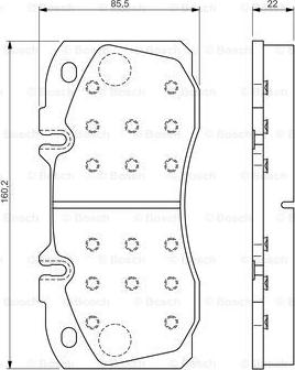 BOSCH 0 986 TB3 167 - Bromsbeläggssats, skivbroms xdelar.se