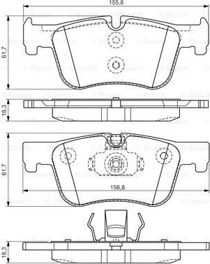 BOSCH 0 986 TB3 188 - Bromsbeläggssats, skivbroms xdelar.se