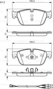 BOSCH 0 986 TB3 183 - Bromsbeläggssats, skivbroms xdelar.se