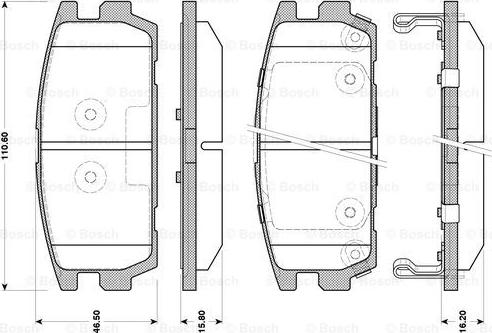 BOSCH 0 986 TB3 127 - Bromsbeläggssats, skivbroms xdelar.se