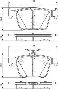 BOSCH 0 986 TB3 176 - Bromsbeläggssats, skivbroms xdelar.se