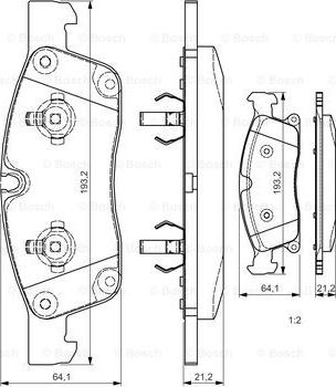 BOSCH 0 986 TB3 215 - Bromsbeläggssats, skivbroms xdelar.se