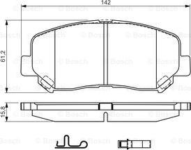 BOSCH 0 986 TB3 222 - Bromsbeläggssats, skivbroms xdelar.se